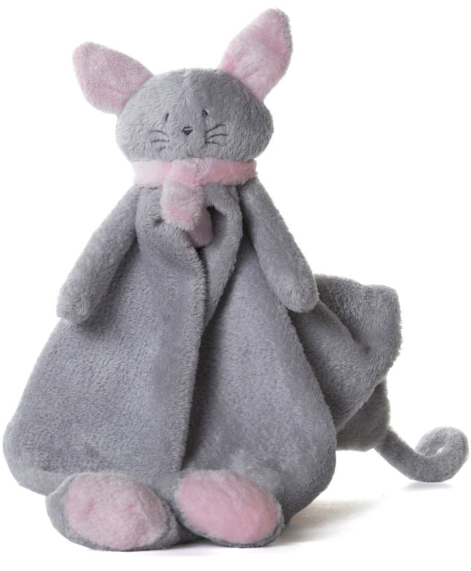  cléo baby comforter cat grey pink 